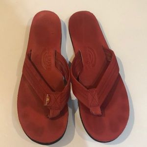 Res rainbow flip flops size 9.5.